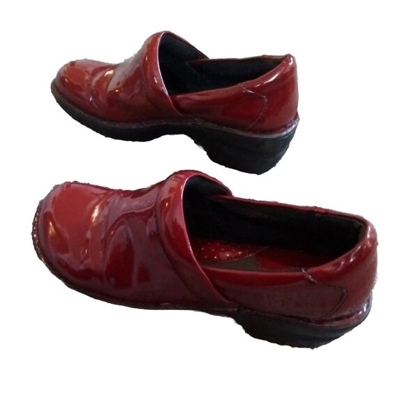 BOC Clogs Born Concept Margaret Red Clogs Patent Shoes Size 8 / 39 Professional - Picture 2 of 4